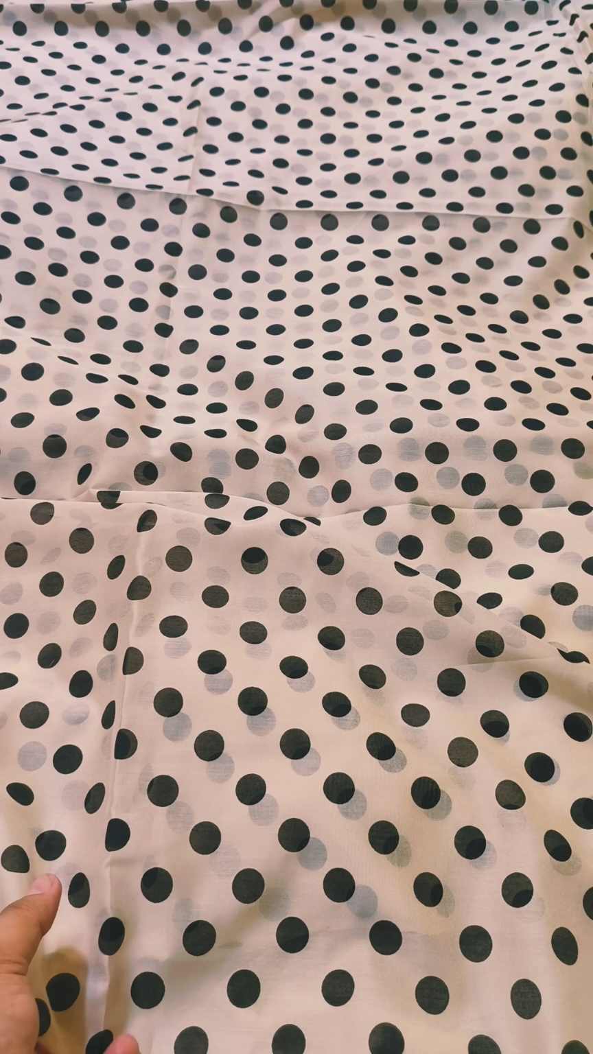 🥳 Sale Sale M-1158  Imported high quality Polka deaign Silky Summer Lawn Same print Shirt & Truzer 2pc
