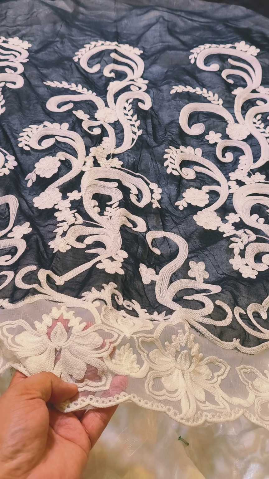 😱 Sale Sale M-1150  Imported arr Embroidery in Swiss Lawn Shirt