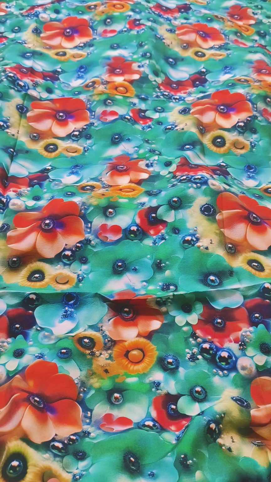 M-1212  Imported 3-D Korean Shimray summer ⛱️ Silk same print Shirt & Truzer 2pc -