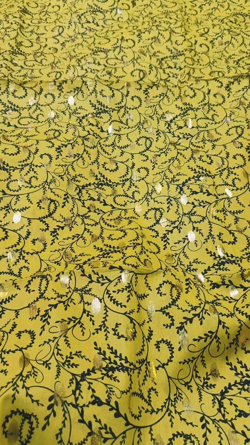 M-1245  imported Luxury Digital Zaree Bunch Pure ⛱️ Summer Lawn Same print Shirt & Truzer 2pc -