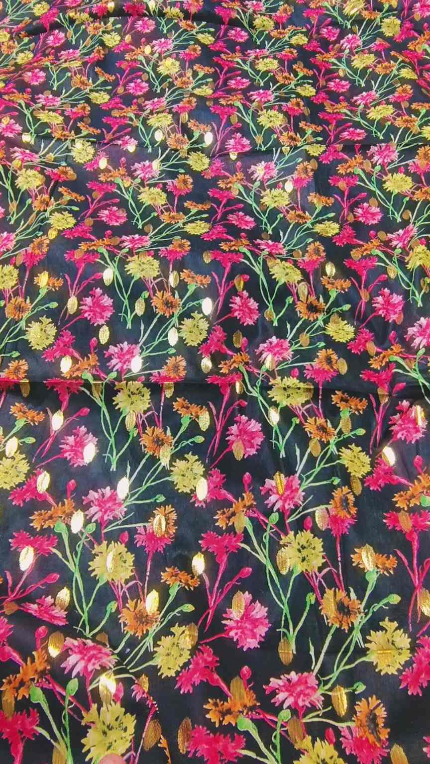 M-1242  imported Luxury Digital Zaree Bunch Pure ⛱️ Summer Lawn Same print Shirt & Truzer 2pc -