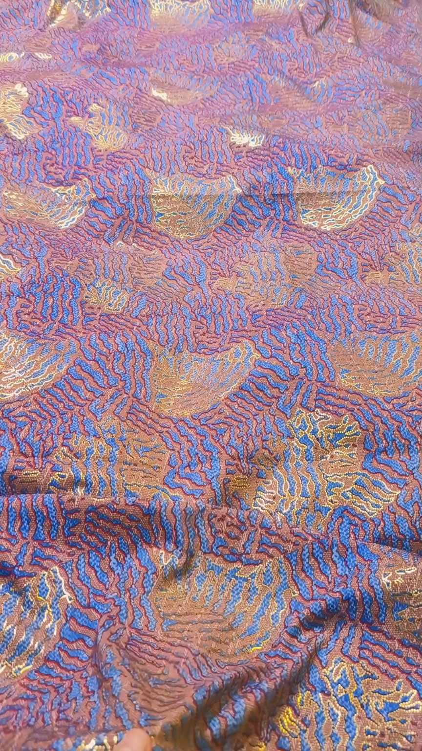 M-1310  Imported Embossed Giliter Irish ⛱️ Summer Silk Same print Shirt & Truzer 2pc
