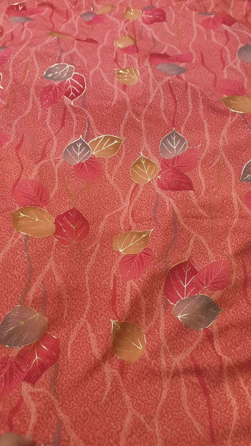 M-1309  Imported Embossed Giliter Irish ⛱️ Summer Silk Same print Shirt & Truzer 2pc