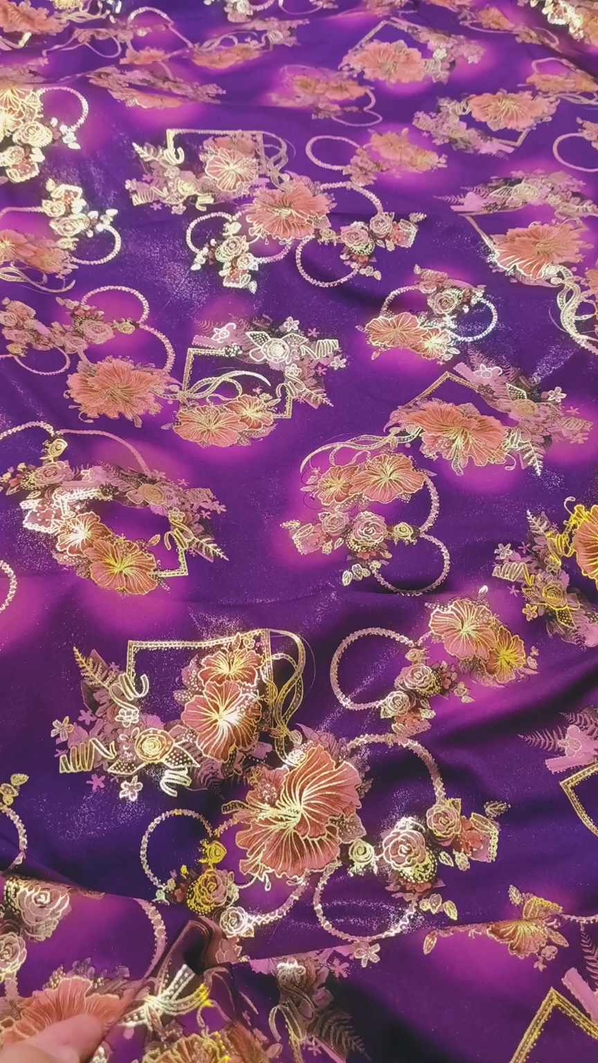M-1308  Imported Embossed Giliter Irish ⛱️ Summer Silk Same print Shirt & Truzer 2pc
