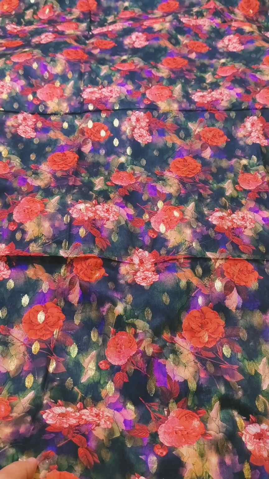 M-1304  imported Luxury Digital Zaree Bunch Pure ⛱️ Summer Lawn Same print Shirt & Truzer 2pc