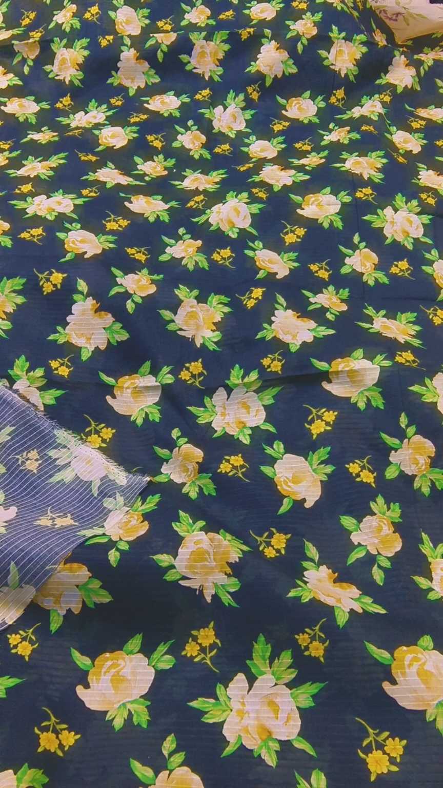 M-1350   Imported 3-D  🧐 Bana Dorria Pure Summer ⛱️ Lawn Same print Shirt & Truzer 2pc
