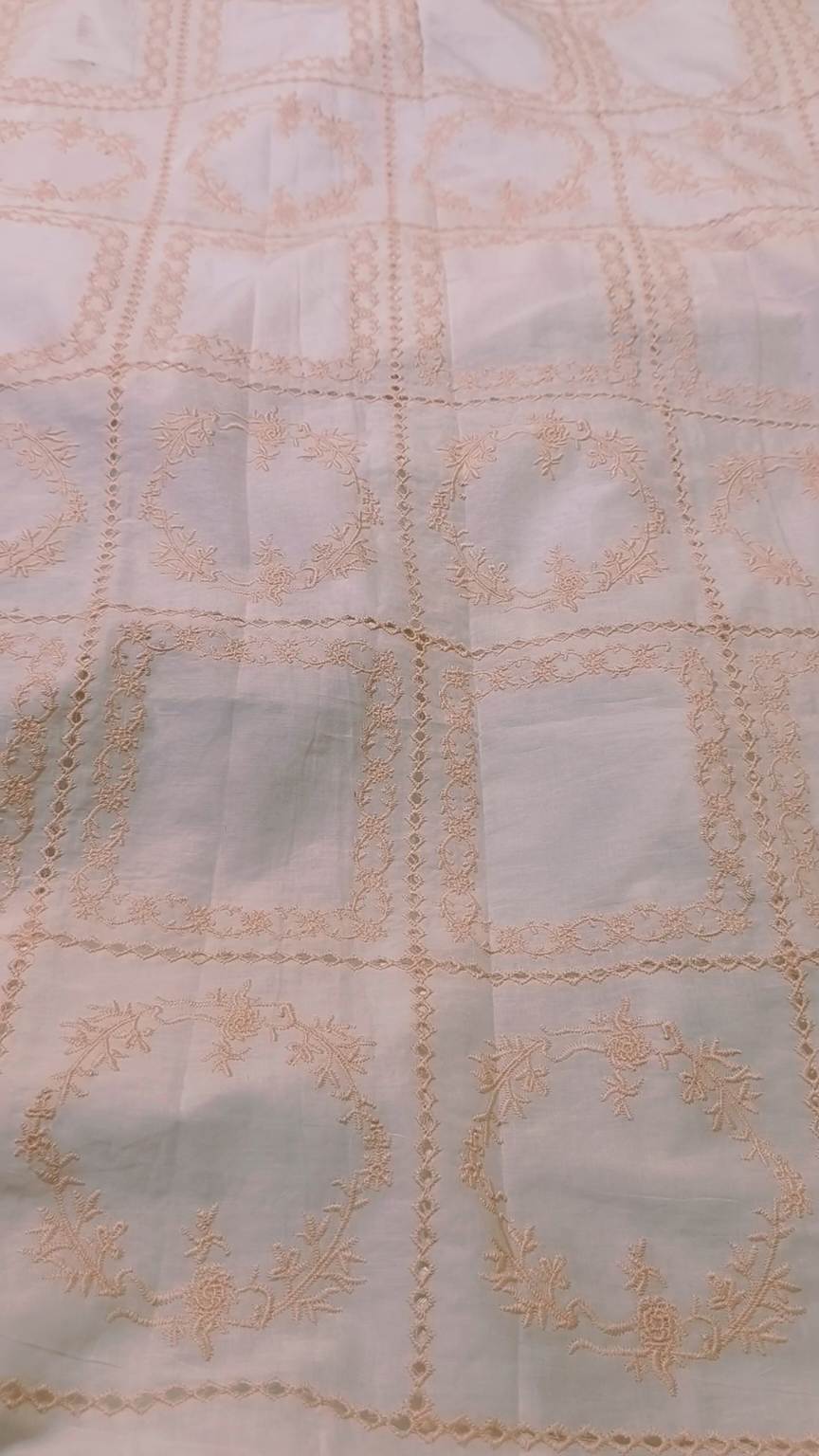 🥳 Sale Sale M-1336  Imported Shiffli Luxury Colored Embroidery ChickenKari Pure Summer ⛱️ Lawn only Shirt -