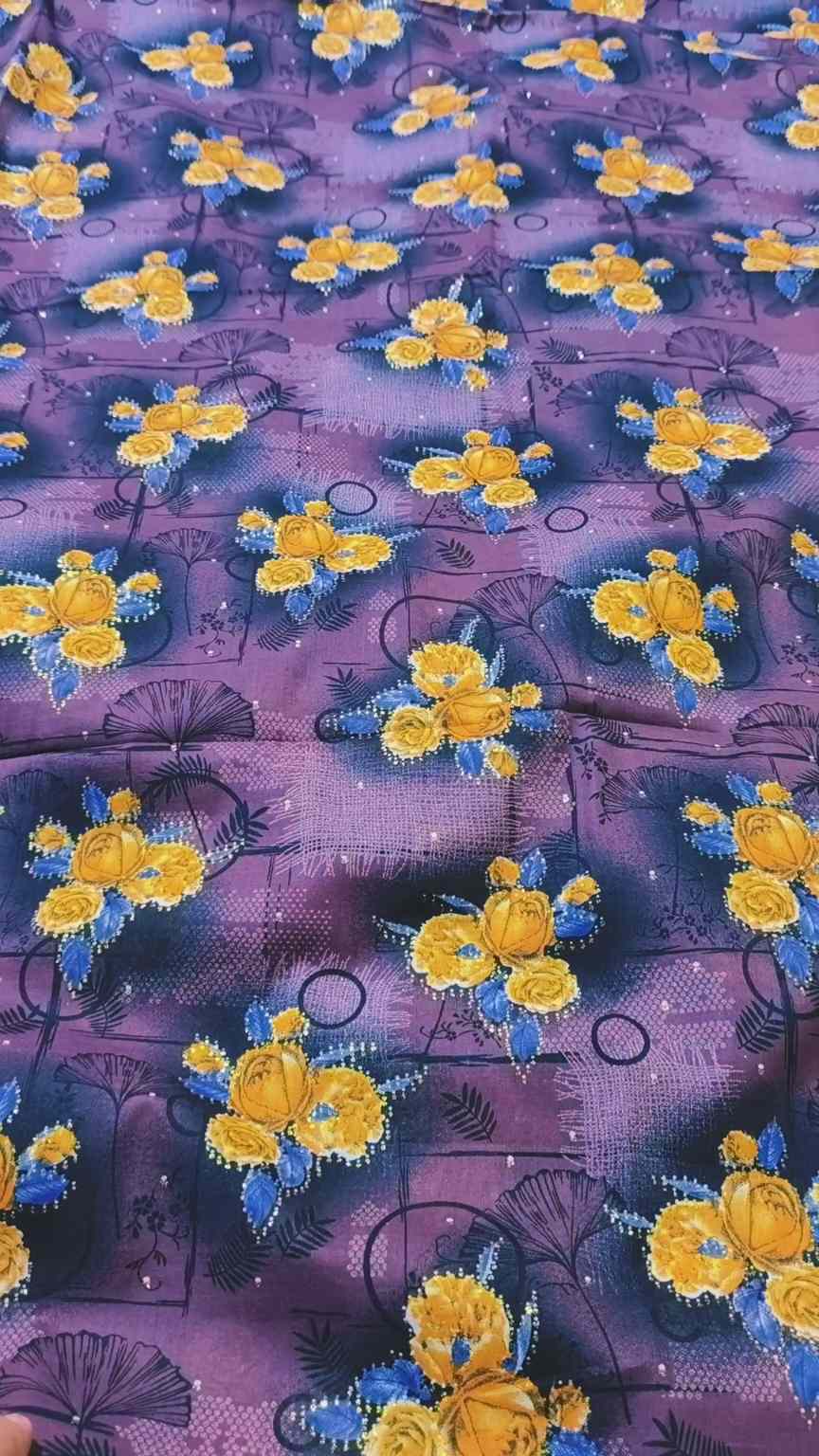 M-1416 Imported Fancy Digital Embossed Giliter Pure Summer ⛱️ Lawn Same print Shirt & Trulzer 2pc -