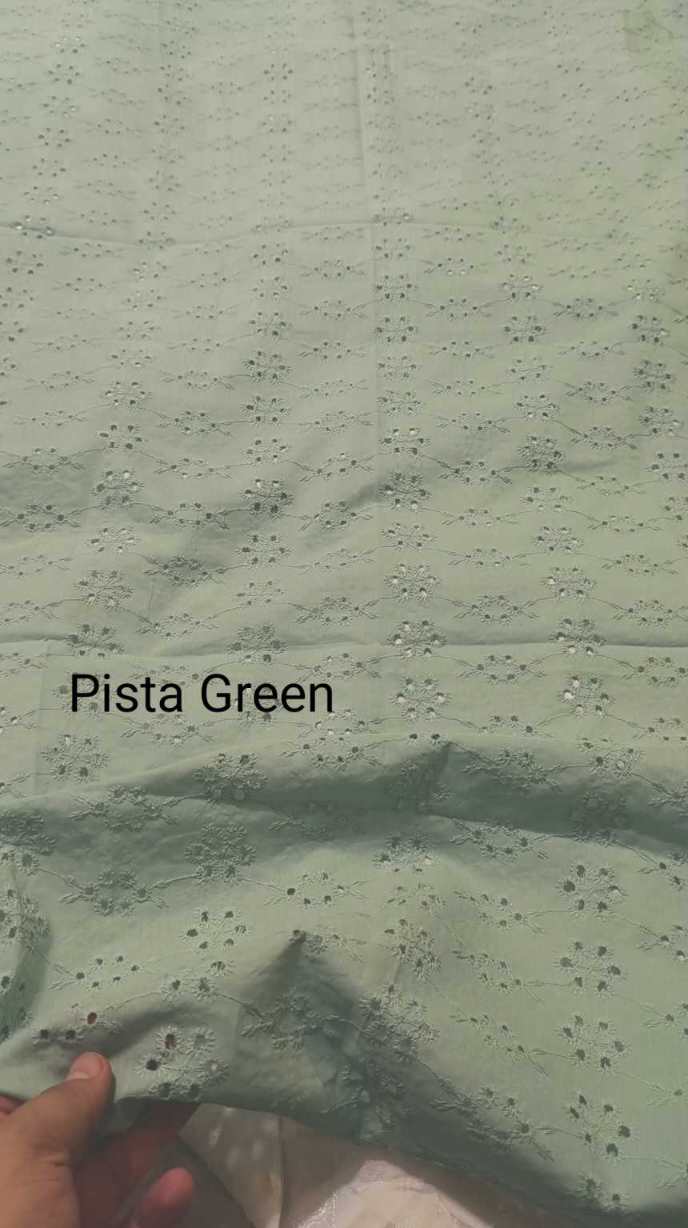 🥳 Sale Sale M-1407   Imported Shiffli Embroidery ChickenKari Pure Summer ⛱️ Lawn only Shirt - -