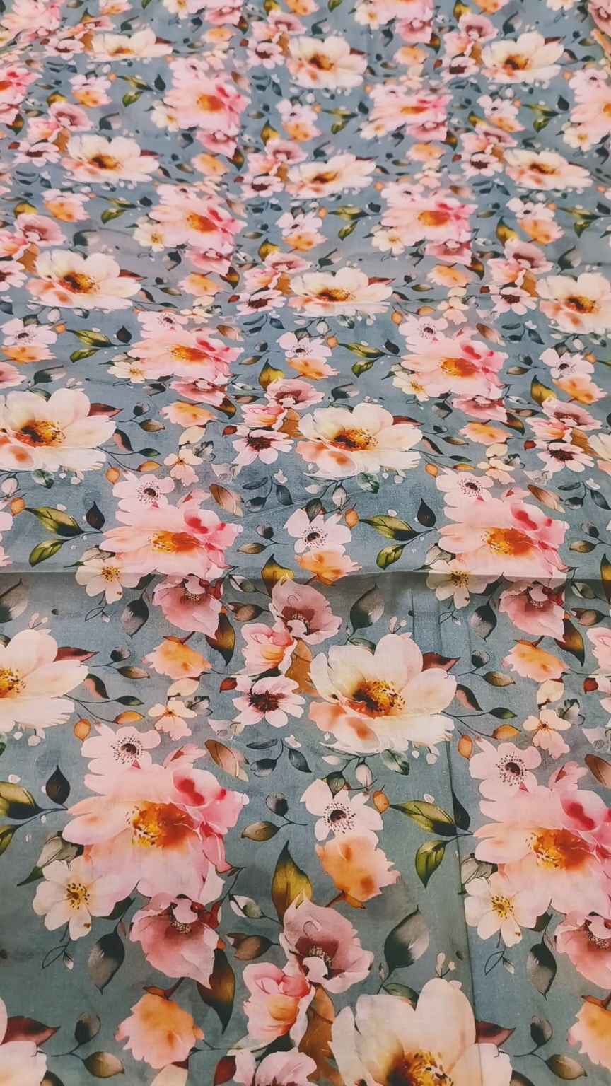 M-1460  Imported Digital Pure Summer ⛱️ Lawn Same print Shirt & Trzer 2pc