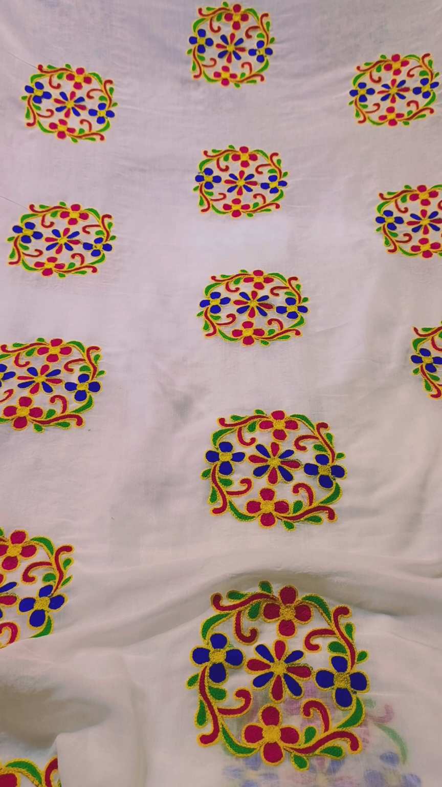 🥳 Sale Sale M-1445. imported 3-D queshia Embroidery High quality Lawn Shawl 😱