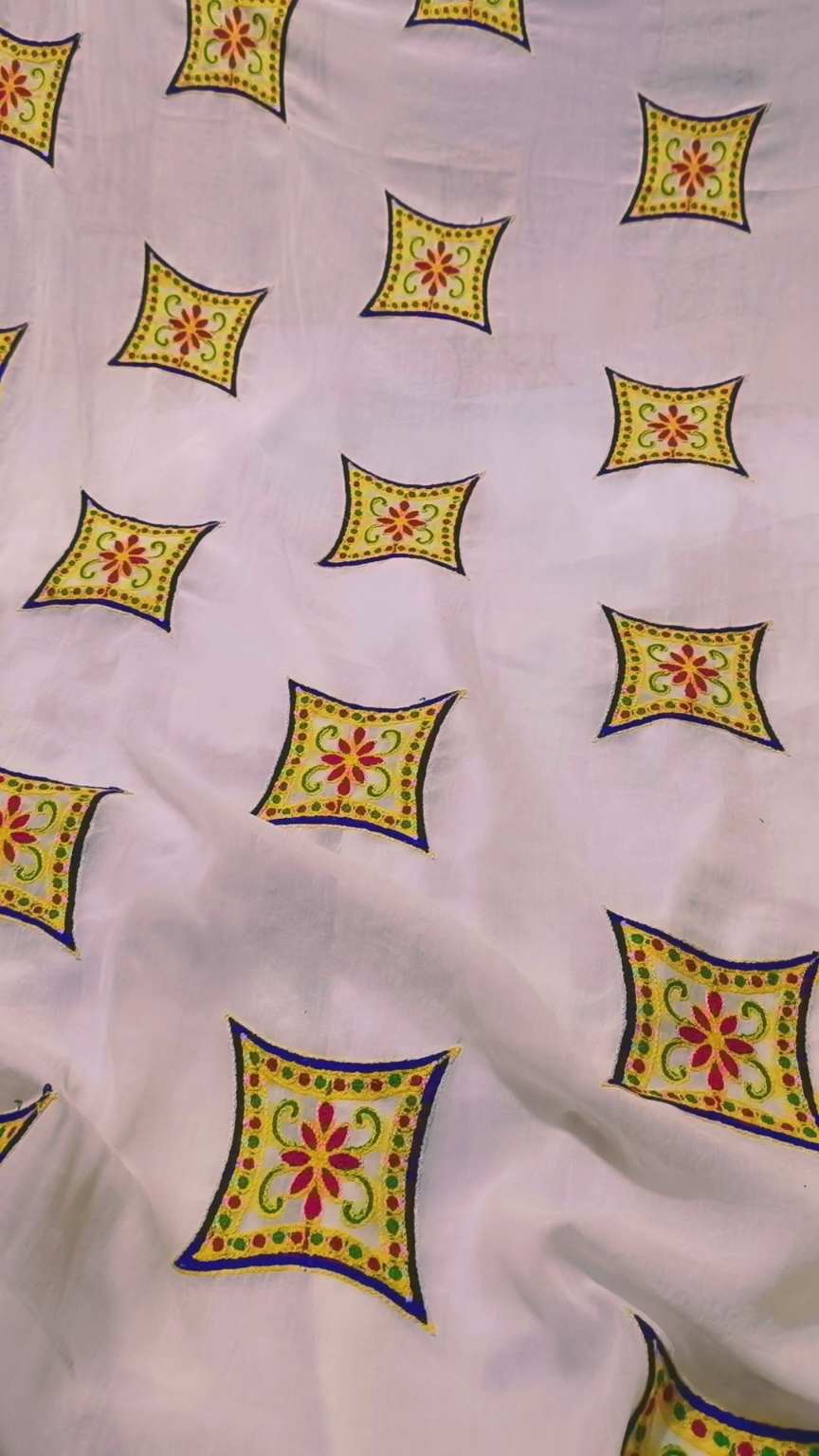 🥳 Sale Sale M-1444. imported 3-D queshia Embroidery High quality Lawn Shawl 😱