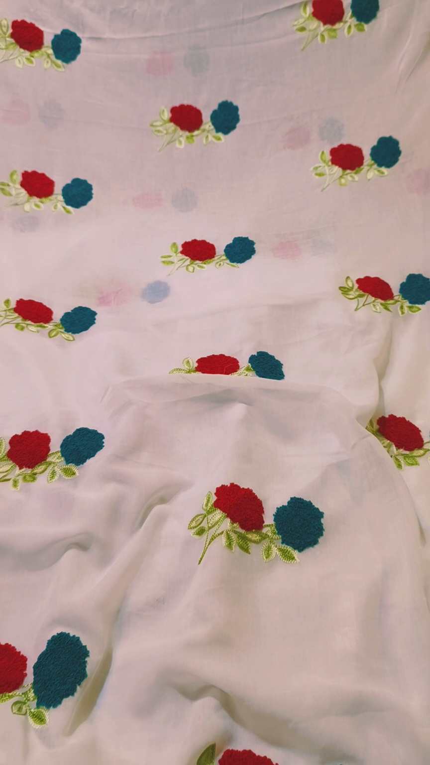🥳 Sale Sale M-1443. imported 3-D queshia Embroidery High quality Lawn Shawl 😱