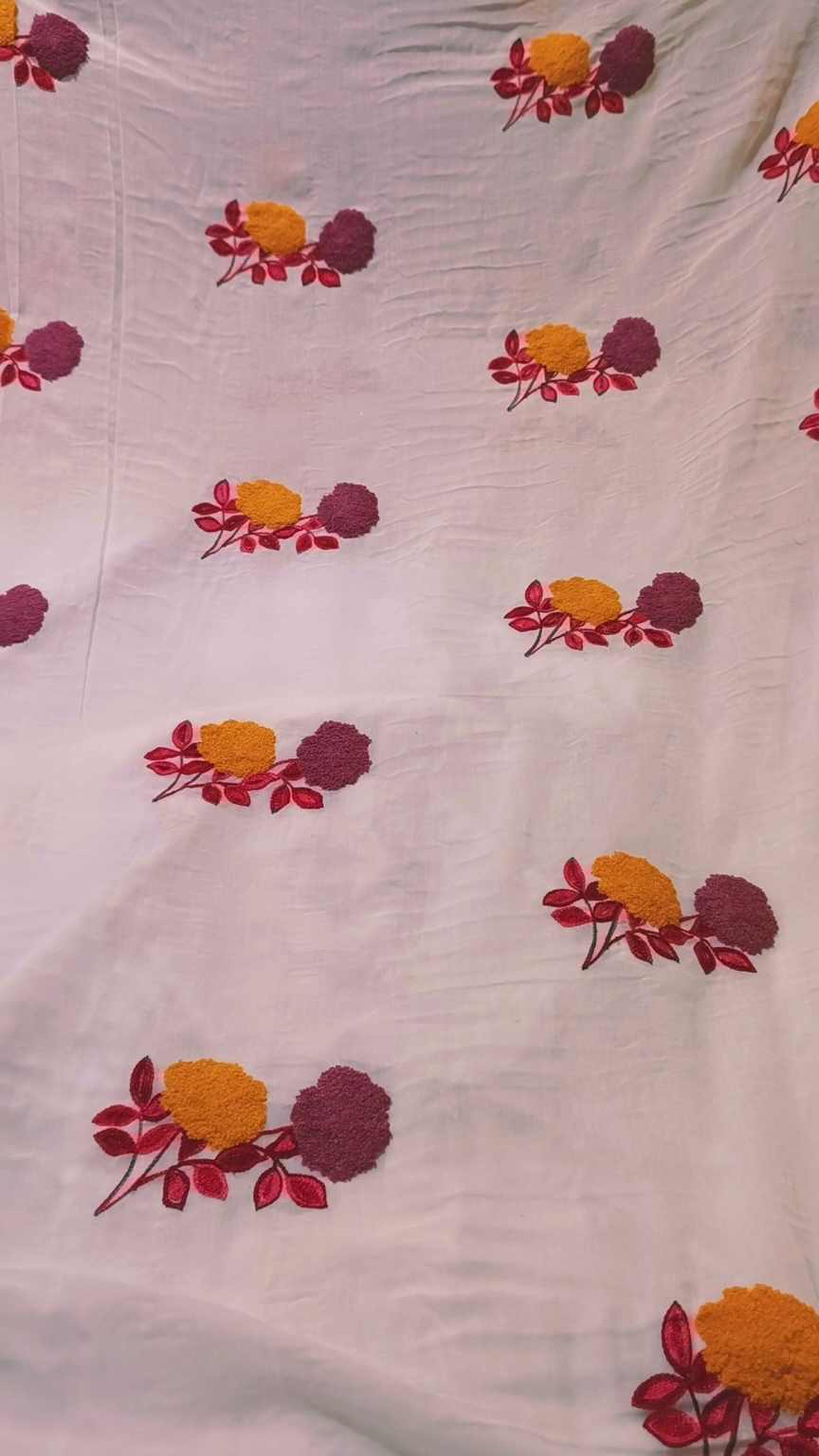🥳 Sale Sale M-1440  imported 3-D queshia Embroidery High quality Lawn Shawl 😱