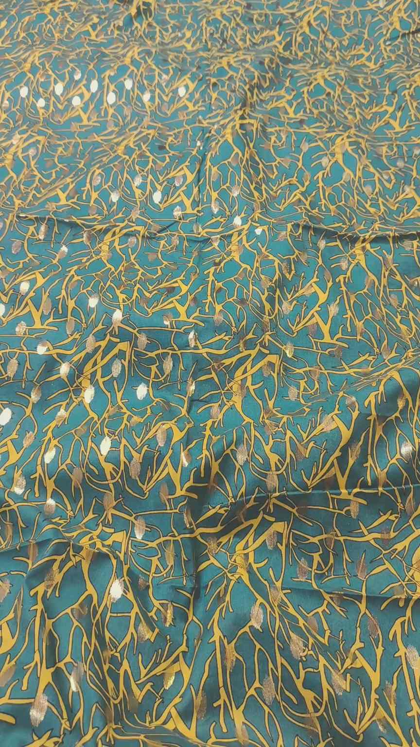 M-1490  imported Luxury Digital Zaree Bunch Pure ⛱️ Summer Lawn Same print Shirt & Truzer 2pc -