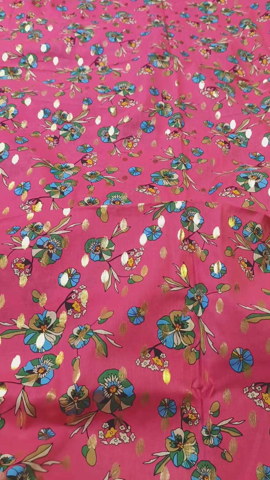 M-1489  imported Luxury Digital Zaree Bunch Pure ⛱️ Summer Lawn Same print Shirt & Truzer 2pc -