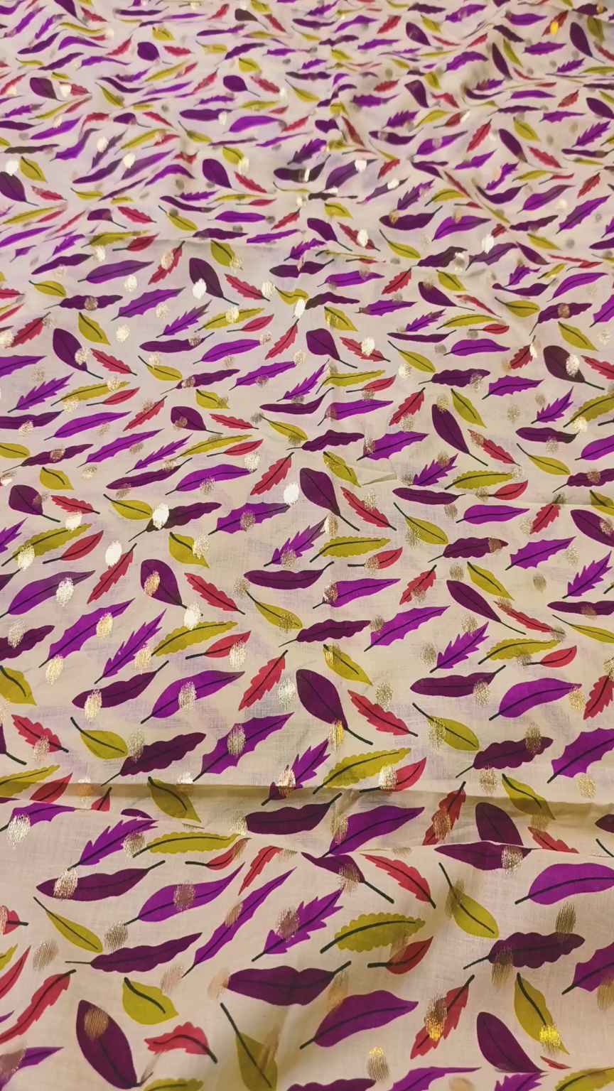 M-1488  imported Luxury Digital Zaree Bunch Pure ⛱️ Summer Lawn Same print Shirt & Truzer 2pc -