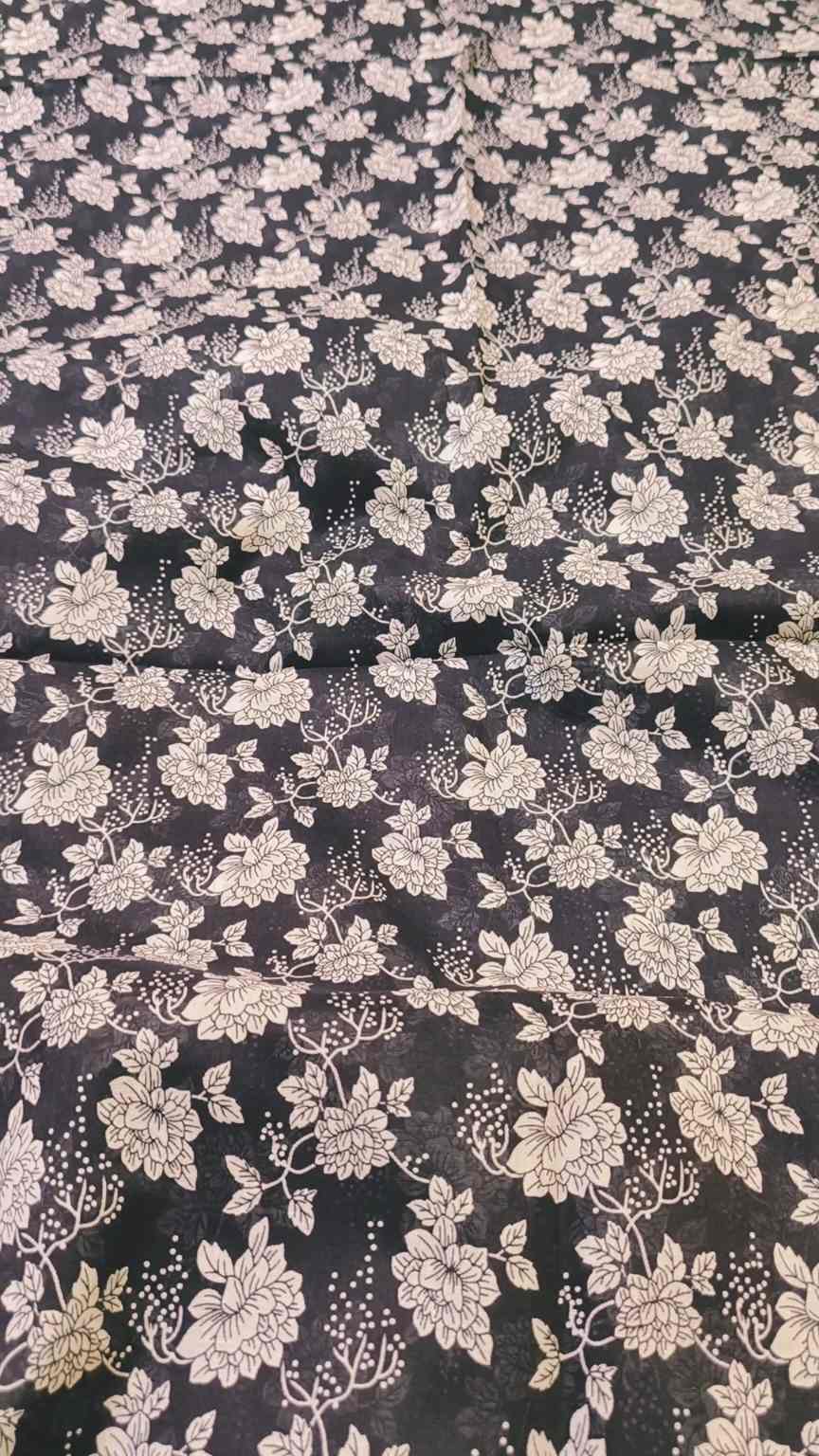 M-1483 Imported Digital (Black & White) Pure Summer ⛱️ Lawn Same print Shirt & Trzer 2pc