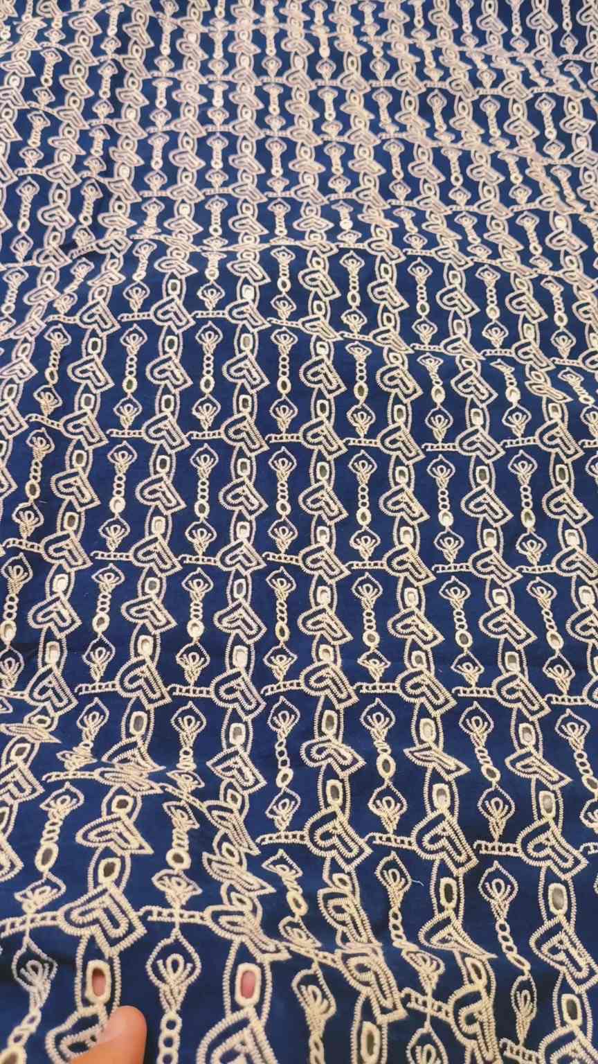 🥳 Sale Sale M-1474  Imported Shiffli Embroidery Printed ChickenKari Pure Summer ⛱️ Lawn only Shirt