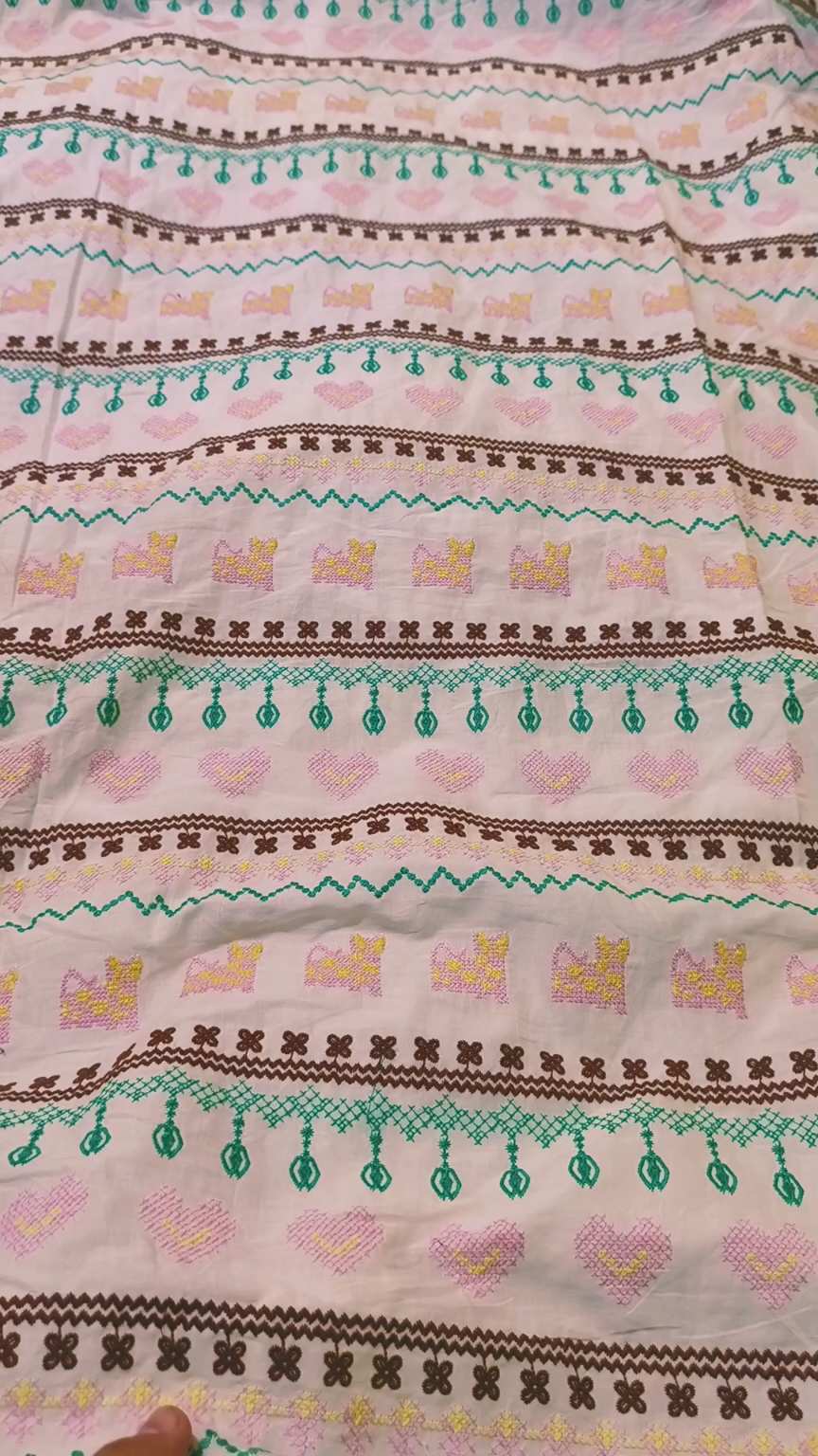 🥳 Sale Sale M-1473  Imported Shiffli Embroidery Printed ChickenKari Pure Summer ⛱️ Lawn only Shirt
