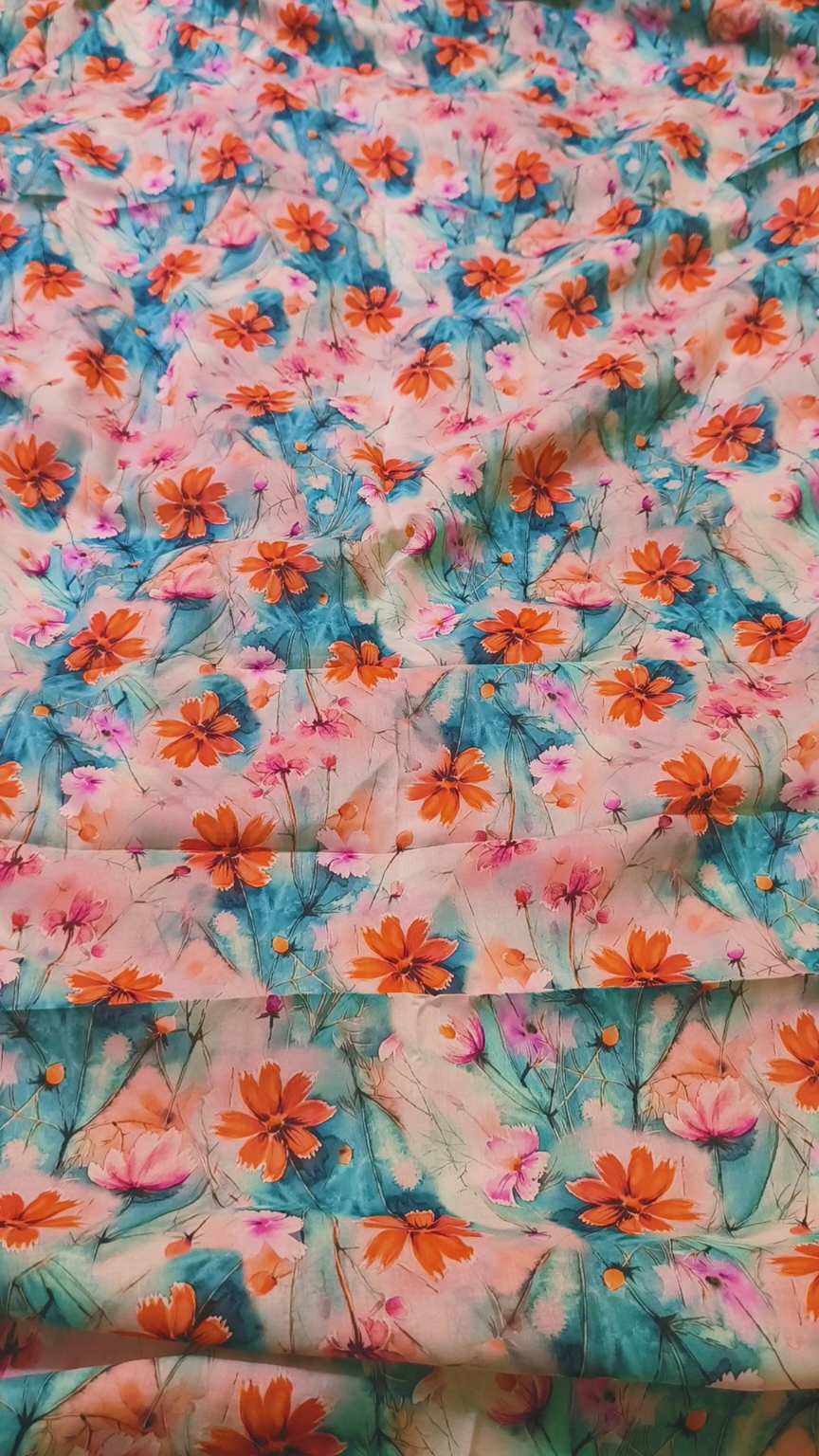M-1571   Imported 3-D Pure Summer ⛱️ Lawn Same print Shirt & Trzer 2pc