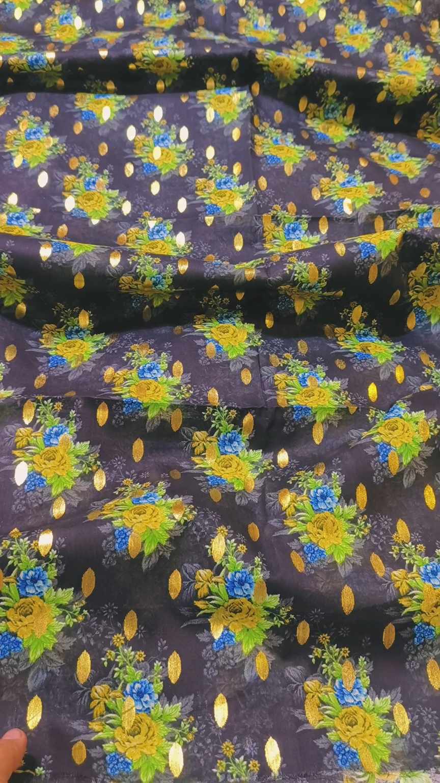 😱 Sale Sale M-1562  imported Luxury Digital Zaree Bunch Pure ⛱️ Summer Lawn Same print Shirt & Truzer 2pc