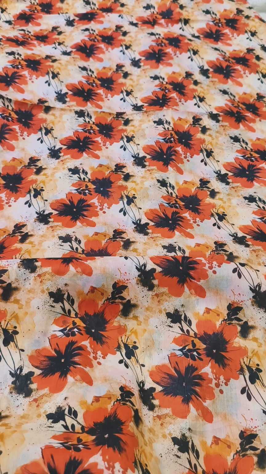 M-1676  Imported 3-D Pure Summer ⛱️ Lawn Same print Shirt & Trzer 2pc