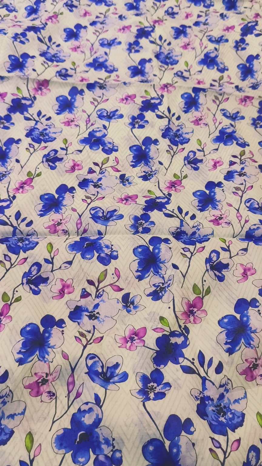 M-1671  Imported 3-D Pure Summer ⛱️ Lawn Same print Shirt & Trzer 2pc