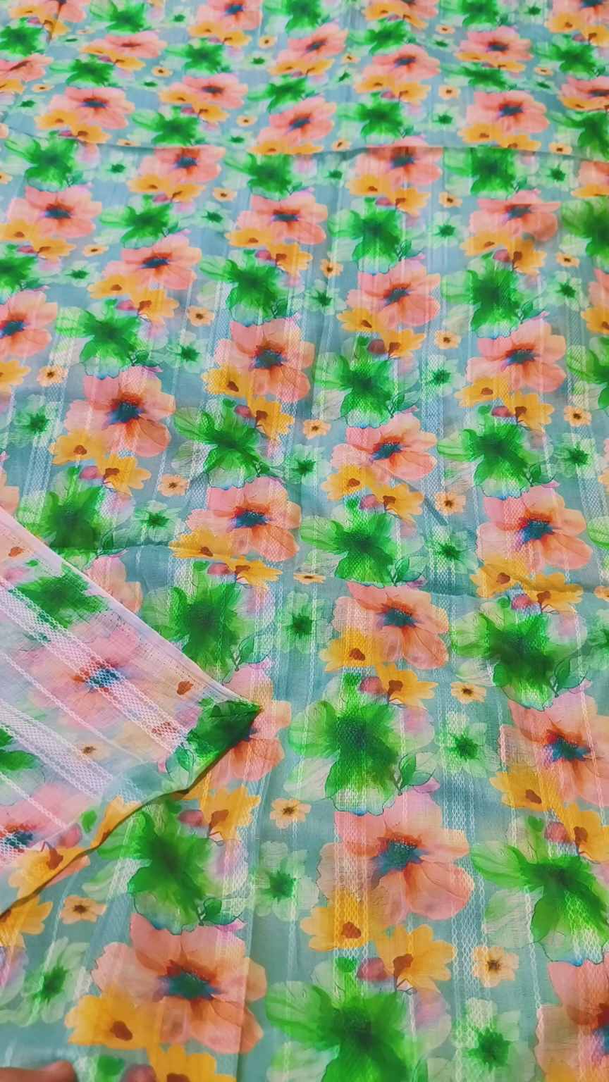 😱 Sale Sale M-1746  Imported Digital 🧐 Malmal  Dorria Pure Summer ⛱️ Lawn Same print Shirt & Truzer 2pc