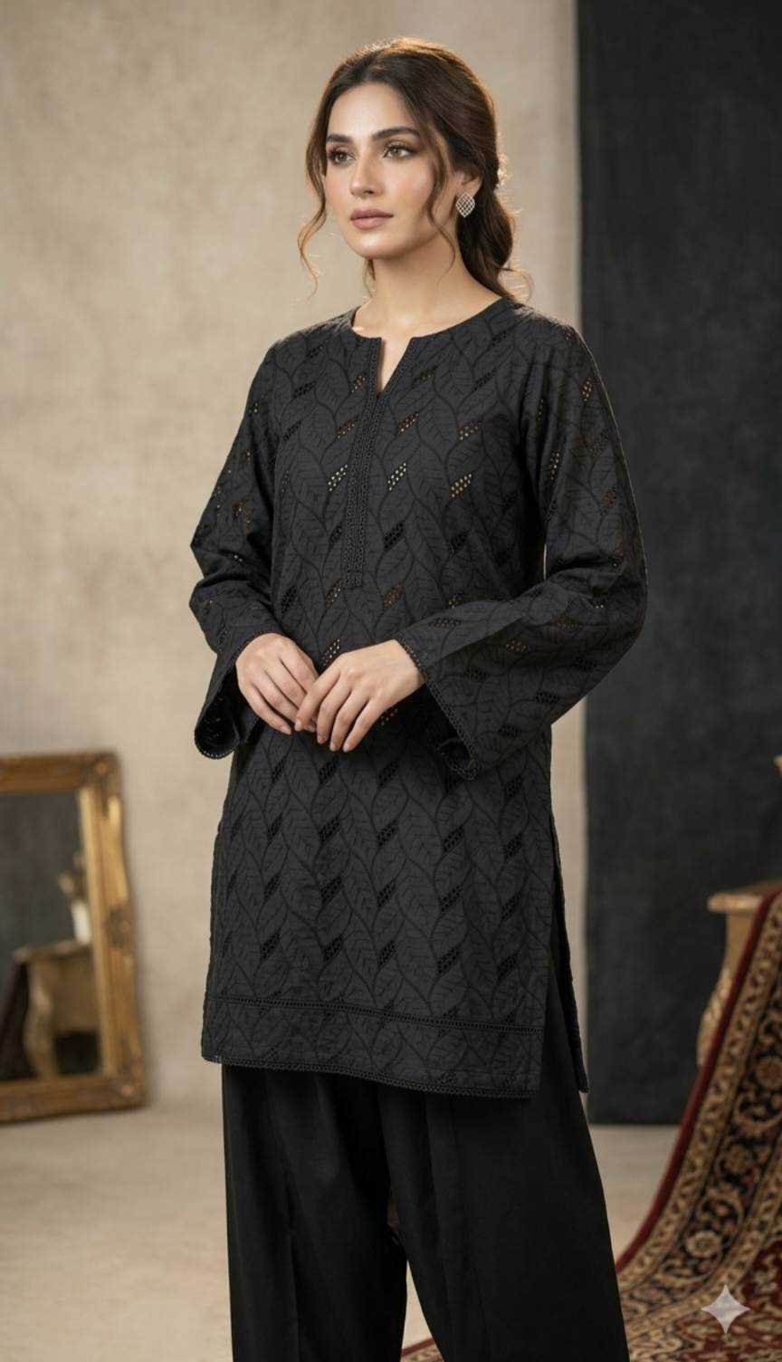 🥳 Sale Sale M-905  Rs.1590  Imported High quality 3-D ChickenKari Embroidery in Pure Summer Lawn Shirt