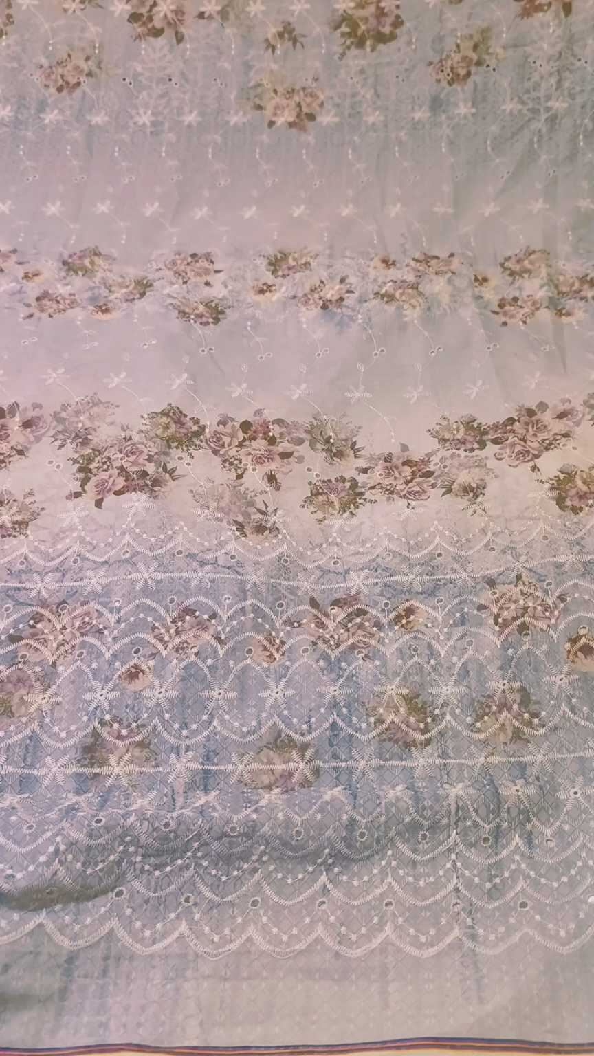 🥳 Sale Sale M-953  Rs.1650 Imported Hi quality 3-D Shiffli ChickenKari Embroidery Pure Summer 🏝️ Lawn Shirt