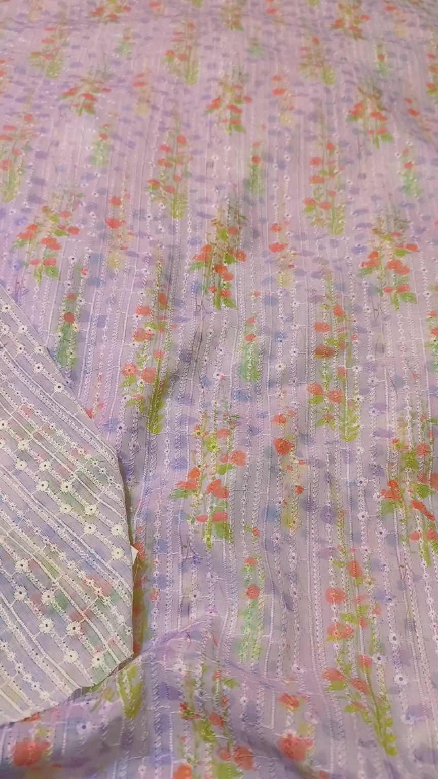 🥳 Sale Sale M-950  Rs.1650 Imported Hi quality 3-D Shiffli ChickenKari Embroidery Pure Summer 🏝️ Lawn Shirt