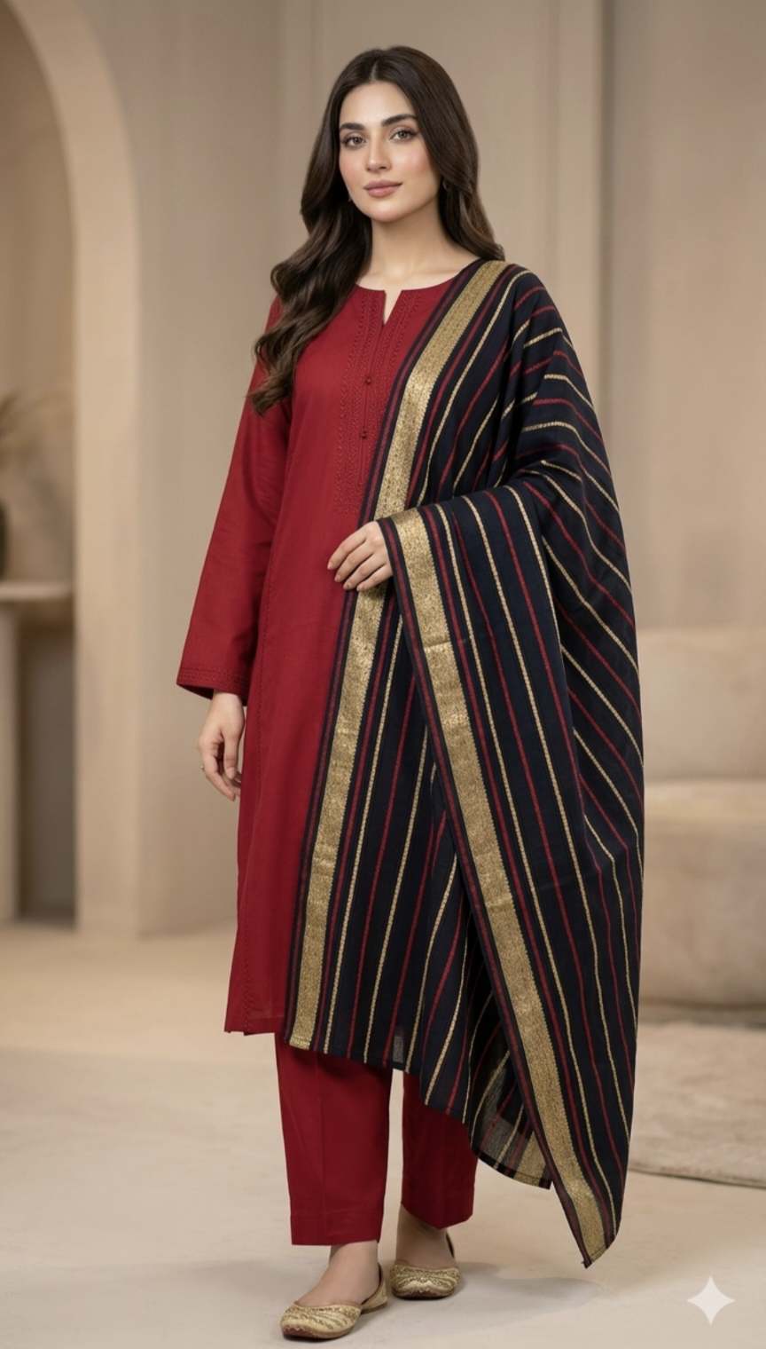 🥳😱 Big Sale M-1113  Rs.1290. (Dc Free) Jacquard Tarkashi Dorria pure Summer Lawn Chadder (2.5 Meter)