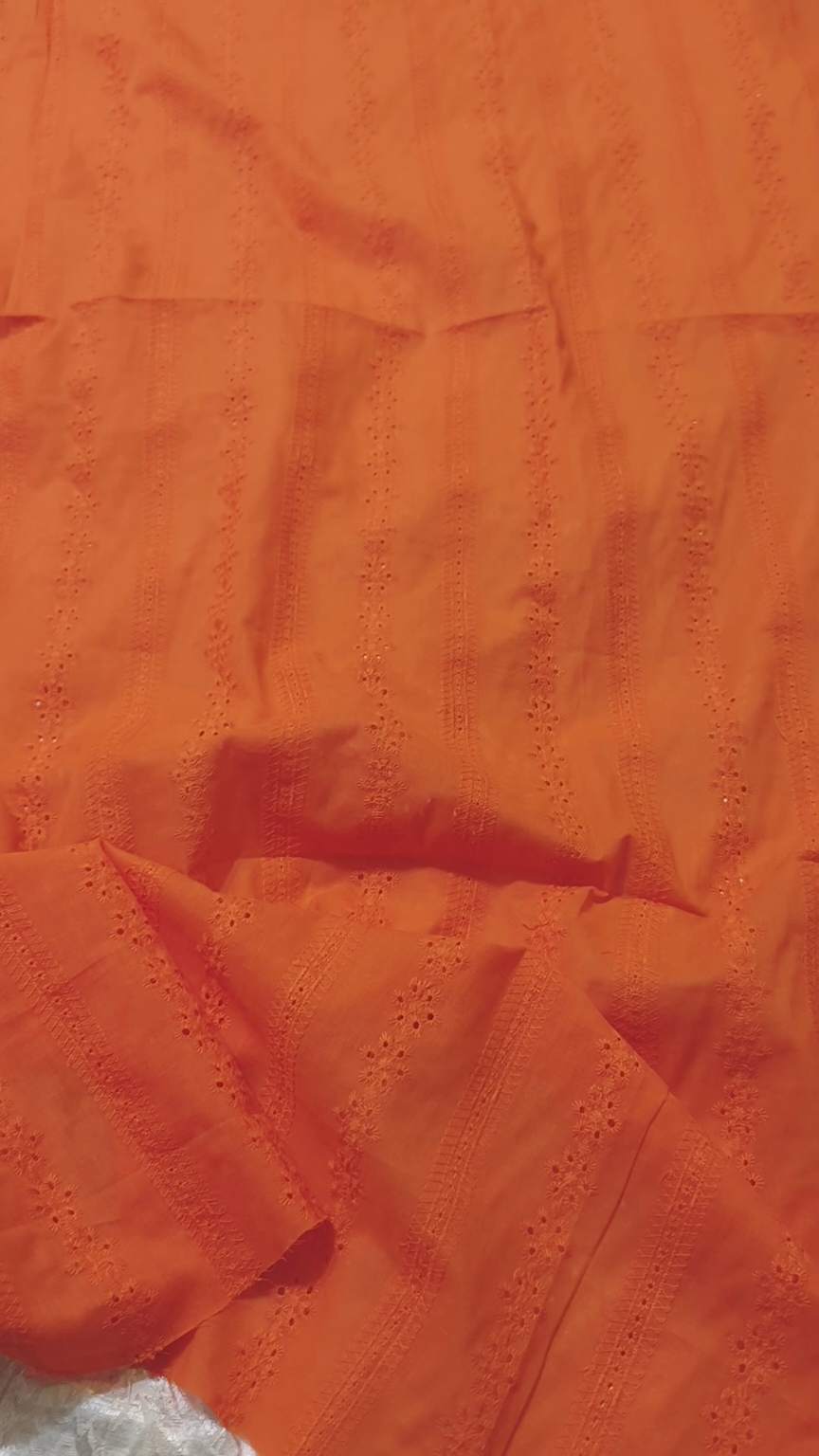 🥳 Sale Sale M-1133  Rs.1450  Imported Hi quality 3-D Shiffli ChickenKari Embroidery Pure Summer 🏝️ Lawn Shirt