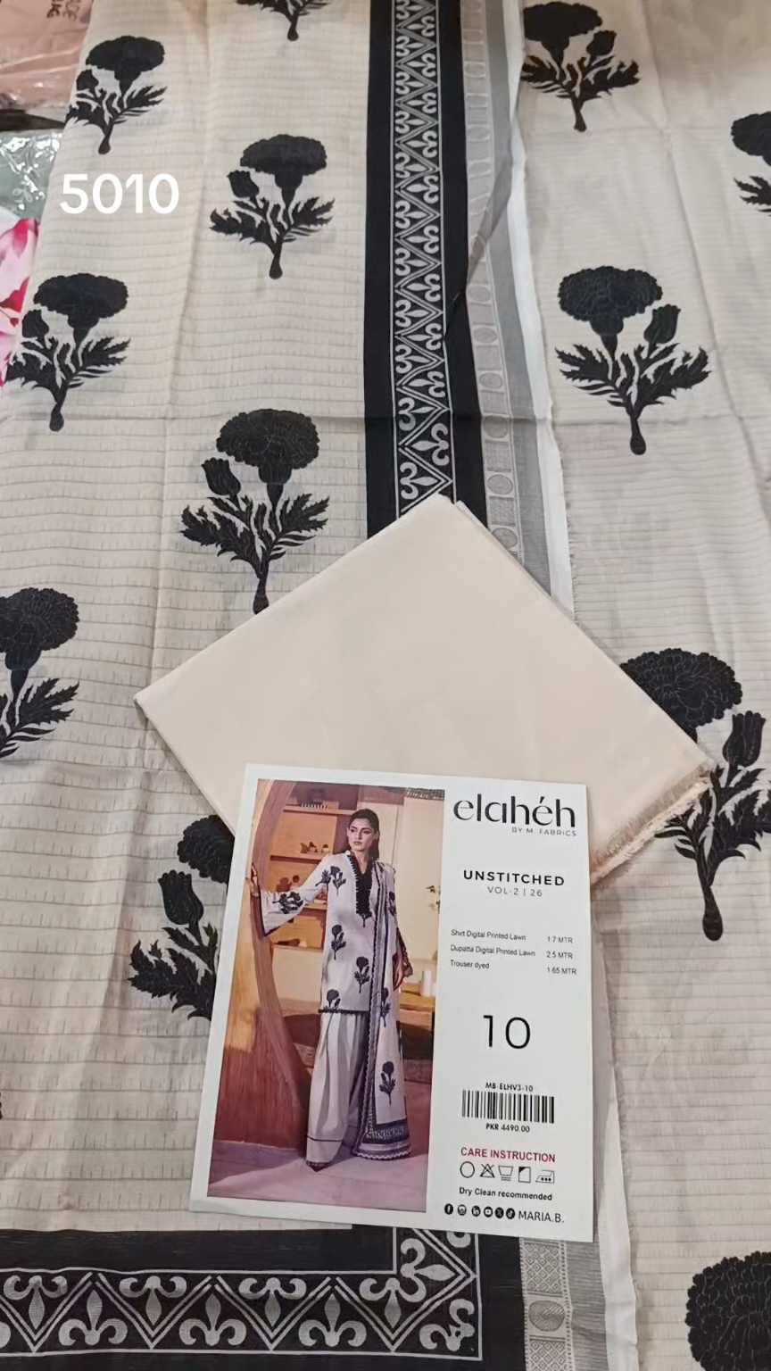 Sale Sale M-5010 Rs.2450 Branded (Maria-B) Dorria Lawn Duppta, Lawn 3pc suit with packing