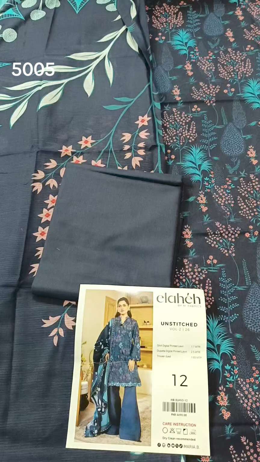 Sale Sale M-5005  Rs.2450 Branded (Maria-B) Dorria Lawn Duppta, Lawn 3pc suit with packing