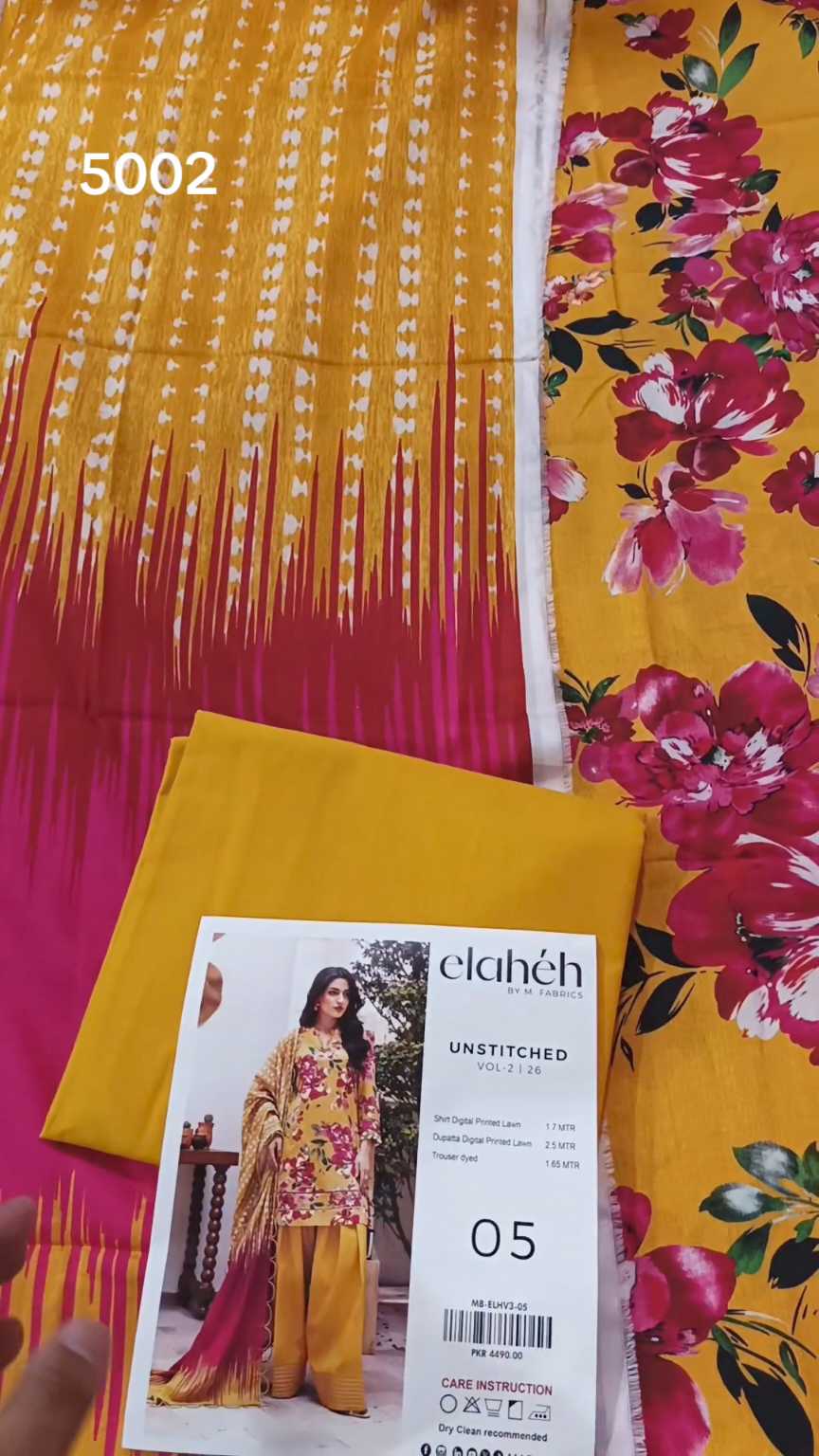 Sale Sale M-5002  Rs.2450 Branded (Maria-B) Dorria Lawn Duppta, Lawn 3pc suit with packing