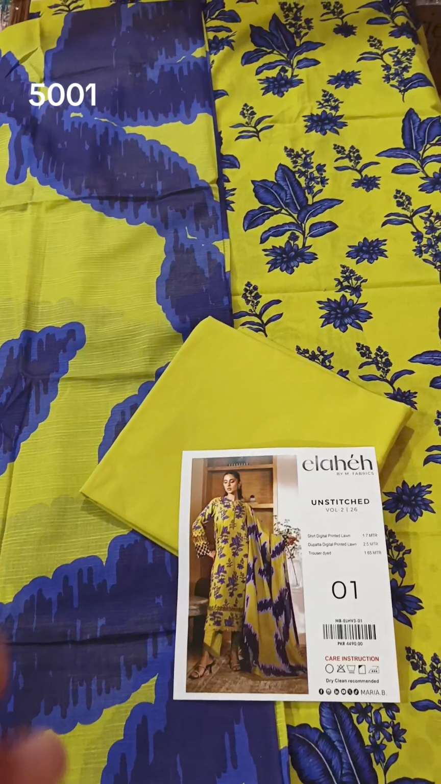 Sale Sale M-5001  Rs.2450 Branded (Maria-B) Dorria Lawn Duppta, Lawn 3pc suit with packing