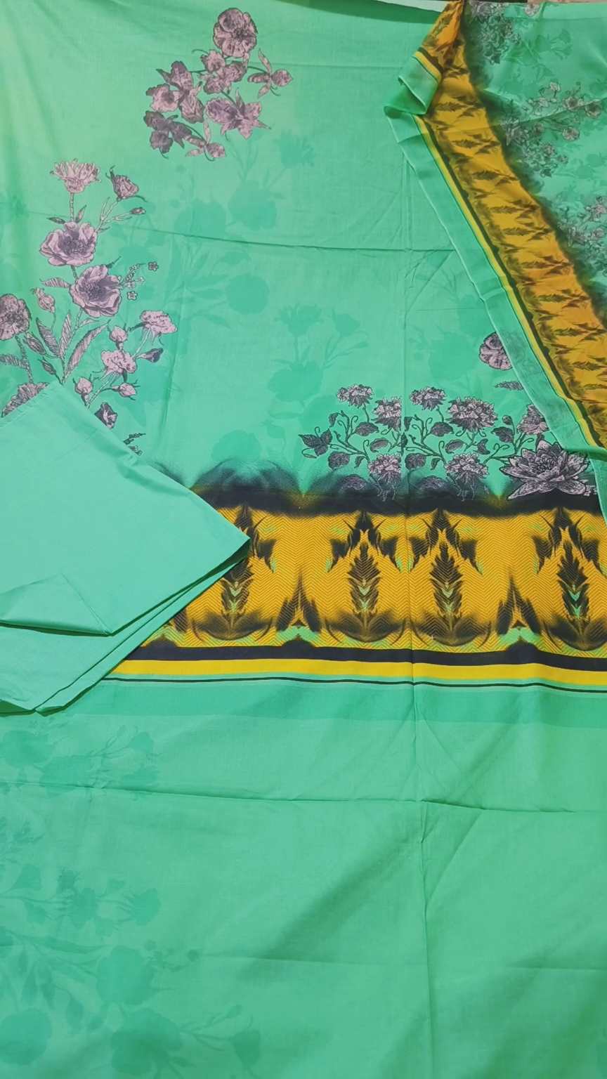 3pc🥳 Sale Sale M-1170  Rs.1750 Imported Digital Pure Summer Lawn Shirt & Truzer & Imported Malmal Sooti Duppta 3pc suit