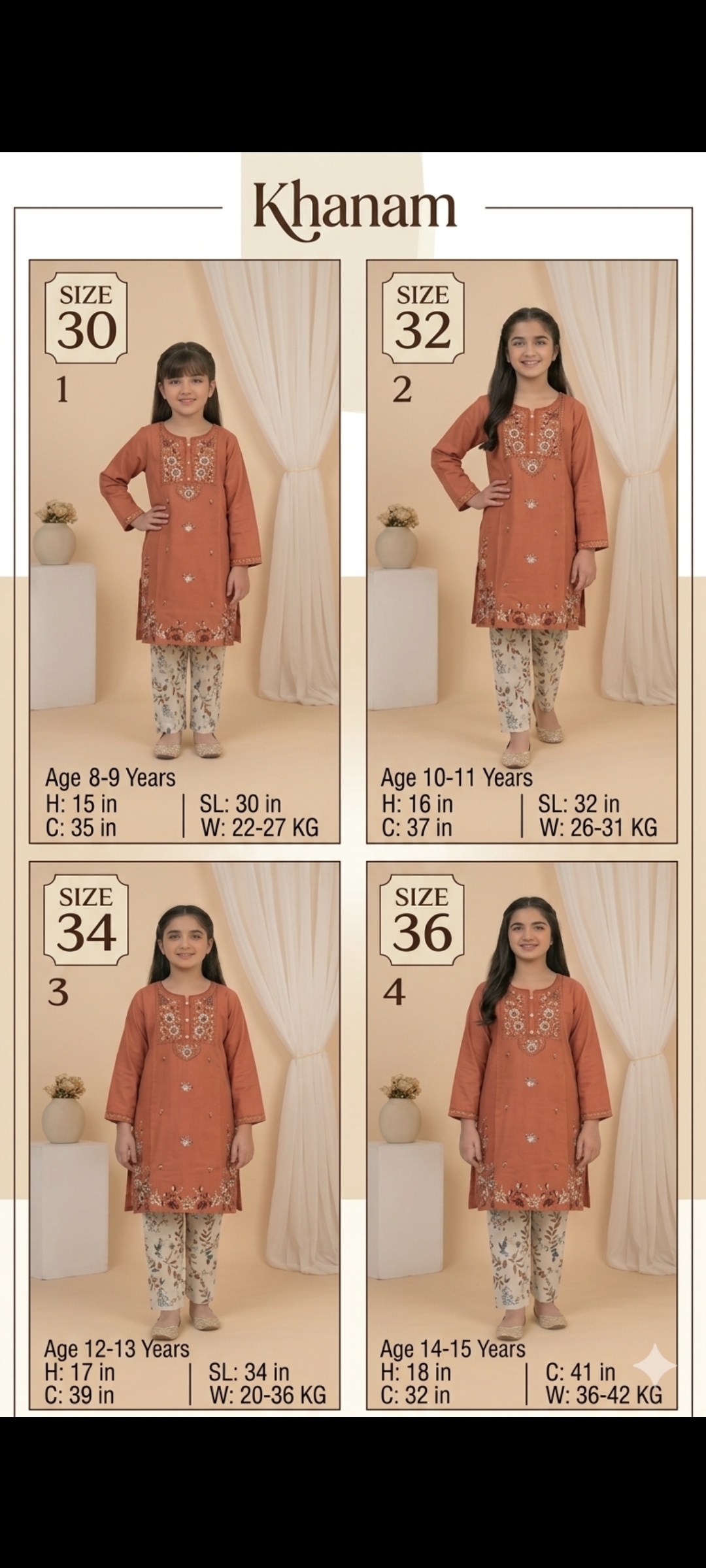 (For 32 size kids) 🥳Big Sale M-5025 Rs.2350 Khanam Brand kids Collection Limited Stock       (Age 10 to 11 Year)(Weight 26 to 31 Kg)