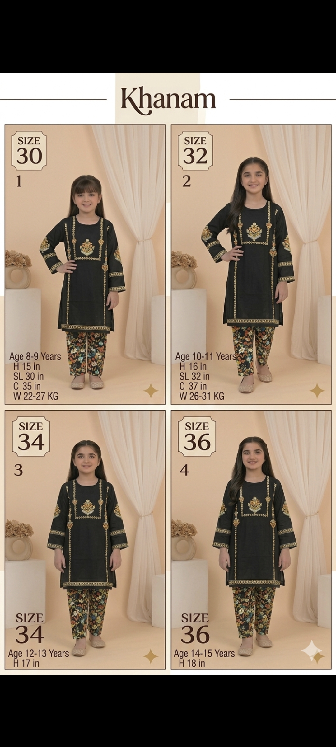 (For 32 size kids) 🥳Big Sale M-5023 Rs.2350 Khanam Brand kids Collection Limited Stock   (Age 10 to 11 Year)(Weight 26 to 31 Kg)
