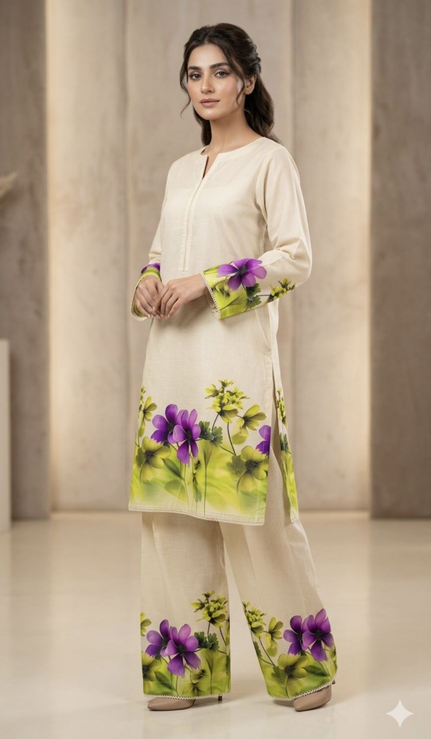 🥳 Big Sale M-1192  Rs.1590 Imported Luxury overall Suit Daman Print Dorria Pure Summer Lawn Sane print Shirt & Truzer 2pc