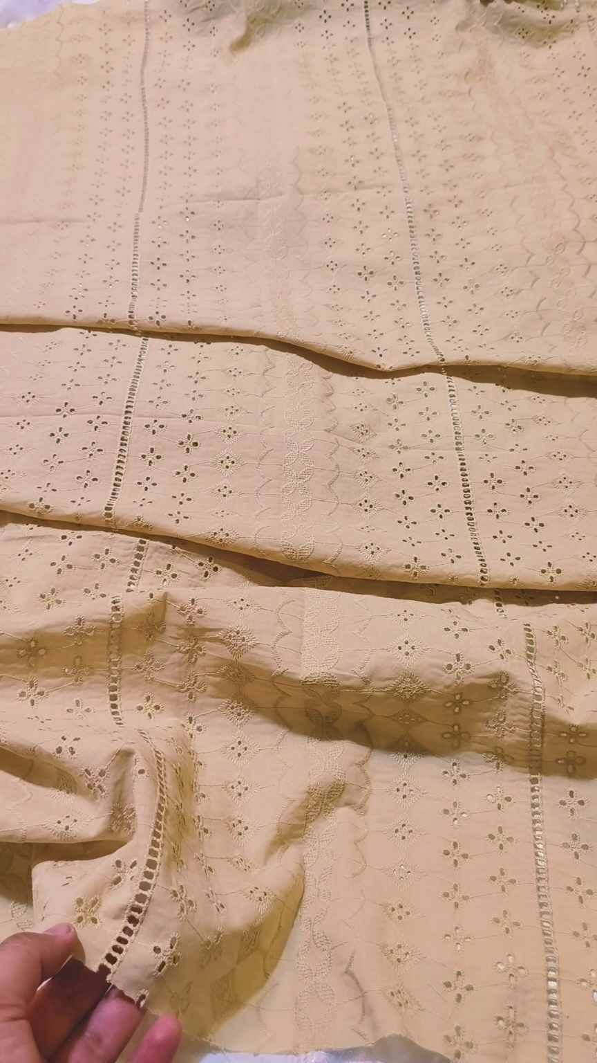 🥳 Sale Sale M-1870  Imported Shiffli Embroidery ChickenKari Pure Summer ⛱️ Lawn only Shirt