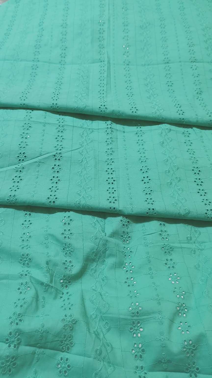 🥳 Sale Sale M-1866  Imported Shiffli Embroidery ChickenKari Pure Summer ⛱️ Lawn only Shirt