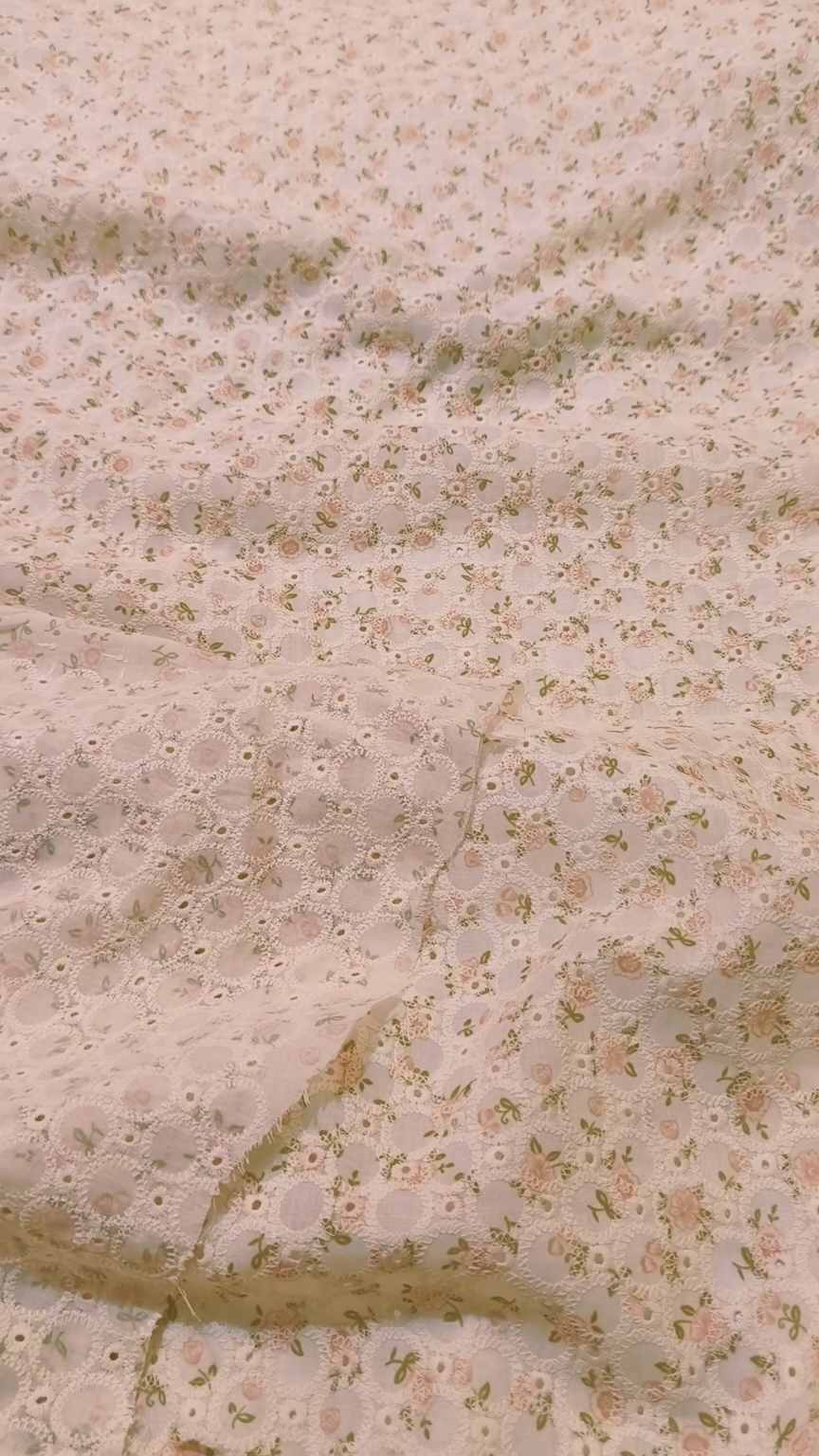 🥳 Sale Sale M-1968  Imported Shiffli Embroidery ChickenKari Pure Summer ⛱️  Luxury Printed Lawn only Shirt