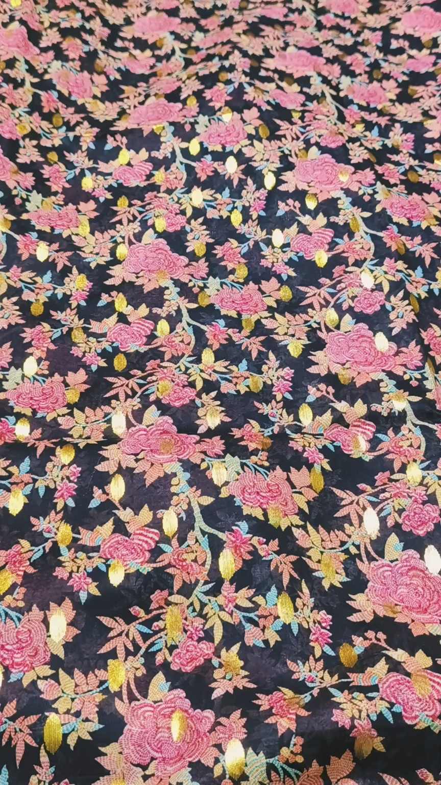 😱 Sale Sale M-1960   imported Luxury Digital Zaree Bunch Pure ⛱️ Summer Lawn Same print Shirt & Truzer 2pc
