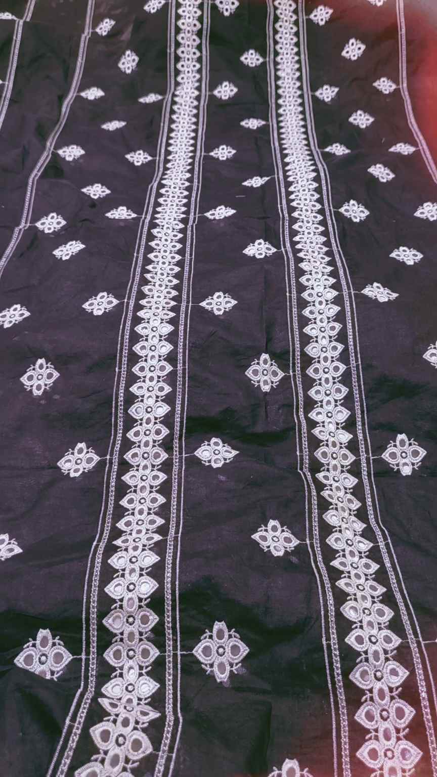🥳 Sale Sale M-1947  Imported Shiffli Embroidery ChickenKari Pure Summer ⛱️  Luxury Lawn only Shirt