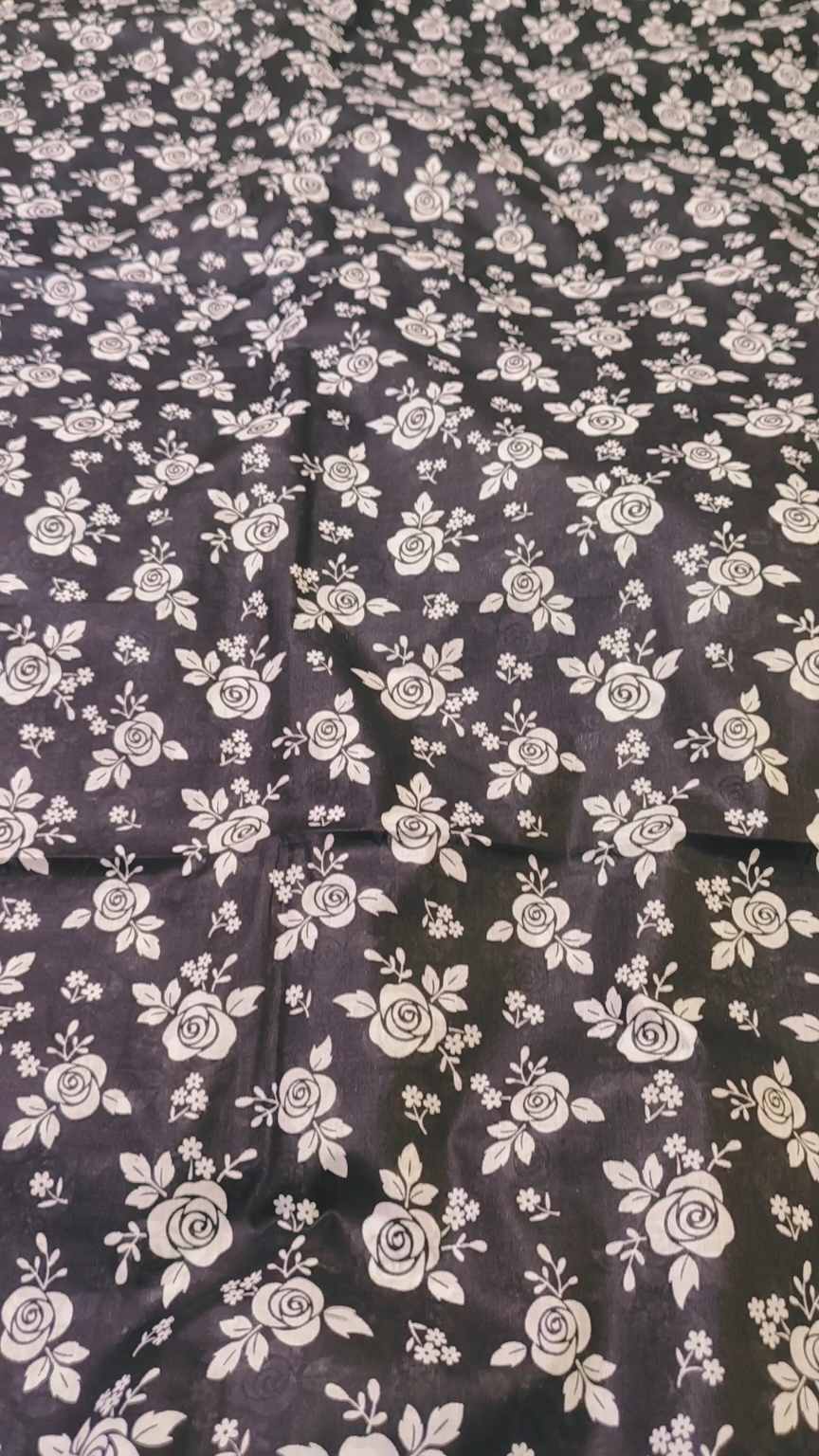 M-1946  Imported Digital (Jet Black & Pure White) Pure Summer ⛱️ Lawn Same print Shirt & Trzer 2pc