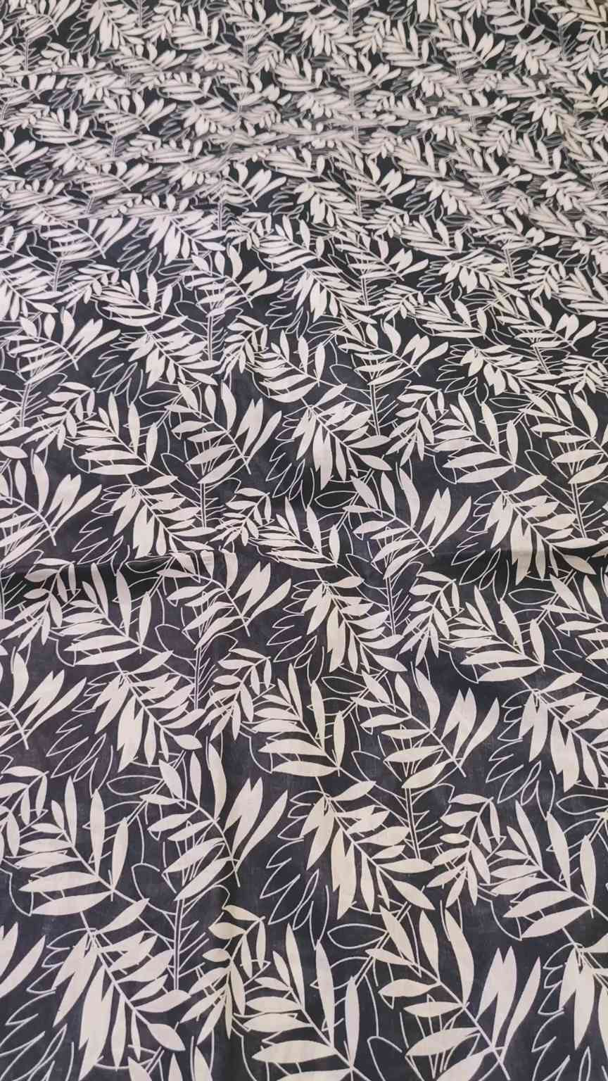 M-1940  Imported Digital (Jet Black & Pure White) Pure Summer ⛱️ Lawn Same print Shirt & Trzer 2pc