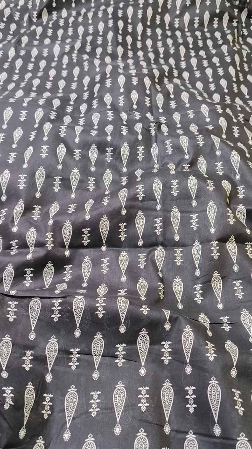 M-1937  Imported Digital (Jet Black & Pure White) Pure Summer ⛱️ Lawn Same print Shirt & Trzer 2pc